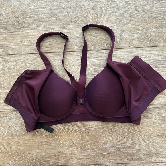 Knockout by Victoria’s Secret Zip Front Sports Bra Size 36B Max Support Wine - Picture 3 of 8